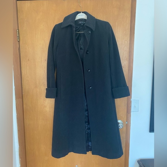 Jones NY Singel Breasted Long Wool Coat | Size 4P | Charcoal Gray - Picture 2 of 7